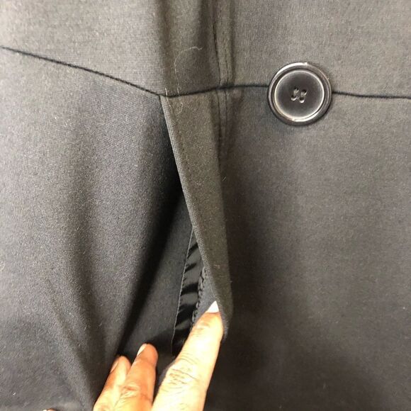 INC International Concepts black trench button front coat, size XL - Picture 15 of 16